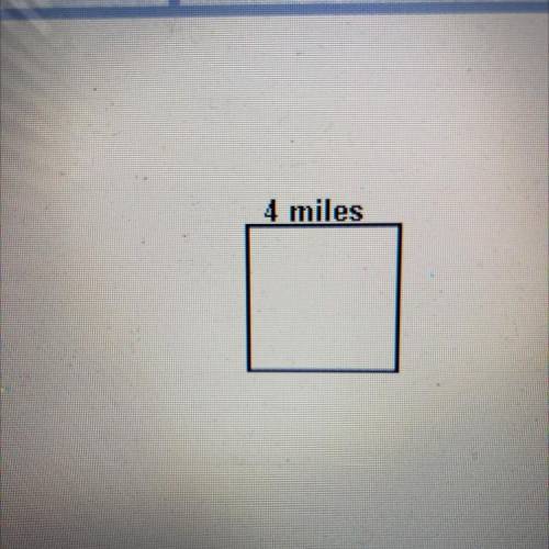 What is the area of this square?

16 square miles
26 square miles
36 square miles
46 square miles