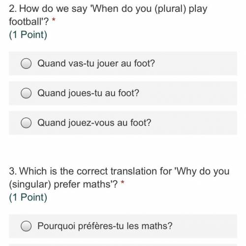 Help please x I’m terrible at french lol