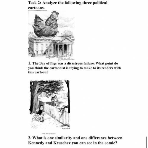 Who good at political cartoon in history and wanna help me with #1 and 2? Free Brainliest and point
