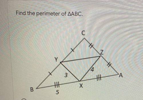 How do I find the perimeter of triangle ABC