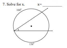 Solve for x. x= __________