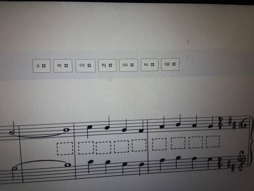 What are the missing notes? The key is D.