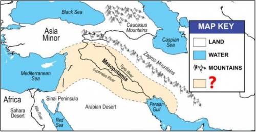 Crops were so abundant in the shaded area on the map that it became known by what name?

1. Desert
