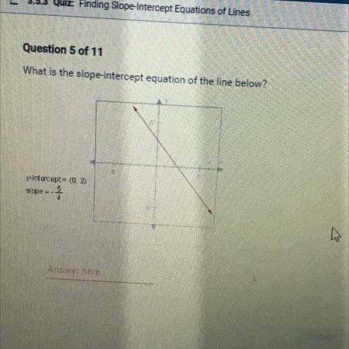 PLSS HELP ME PLS NO FILES I WILL REPORT PLSSS What is the slope-intercept equation of the line belo