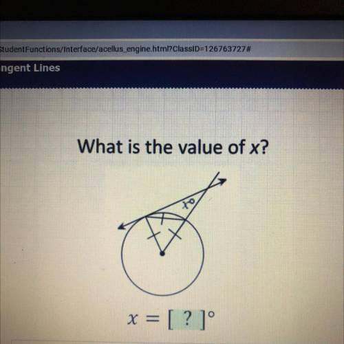 What is the value of x?
x = [?]