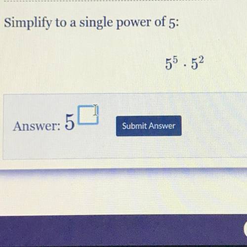 Simplify to a single power of 5