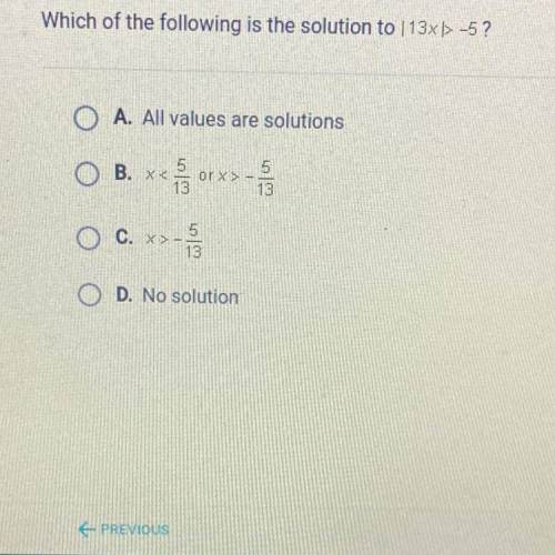 Which is the following solution
