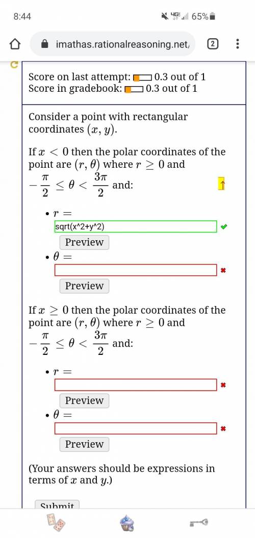 Consider a point with rectangular coordinates (x,y).

If x<0 then the polar coordinates of the