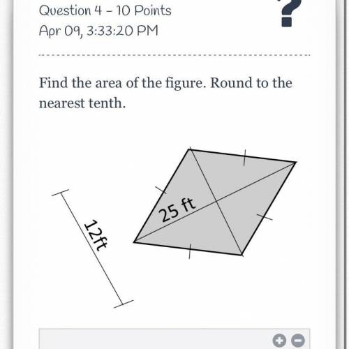 Find the area of the figure round to the nearest tenth