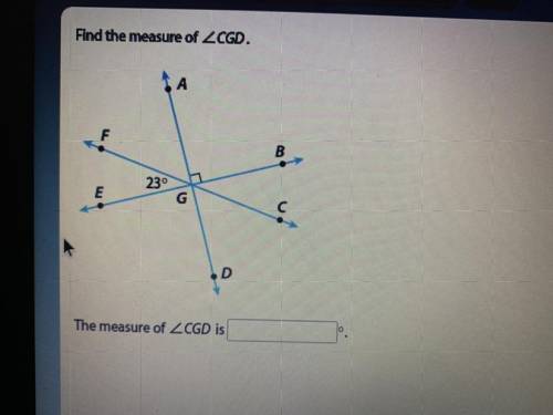 Find the measure of CGD.