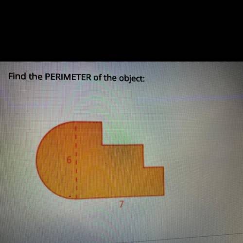 Find the perimeter of the object 
Please help