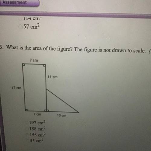 20 points!!! What is the area of the figure? The figure is not drawn to scale.