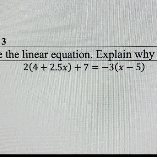 HELP I BEG

Solve the linear equation and explain why it’s either one solution, infinite solution