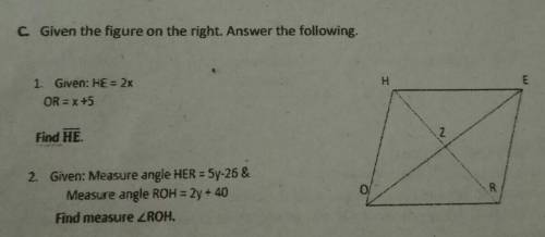 C.Given the figure on the right. Answer the following.Another Plzz​