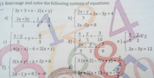 Simultaneous equations, any method
