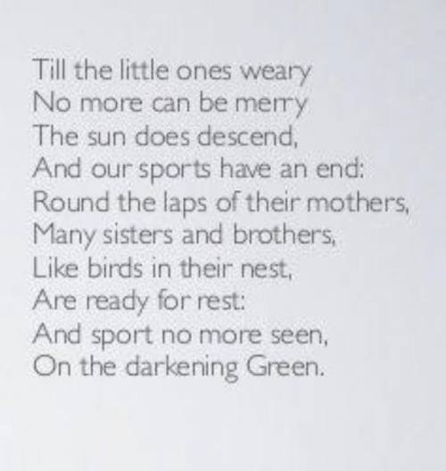 The echoing green last stanza summary