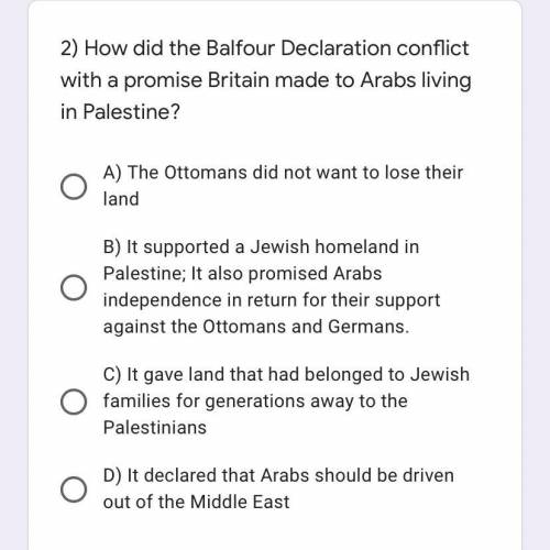 How did the Balfour Declaration conflict with a promise Britain made to Arabs living in Palestine?