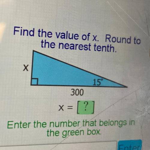 Find the value of X round to the nearest 10th￼