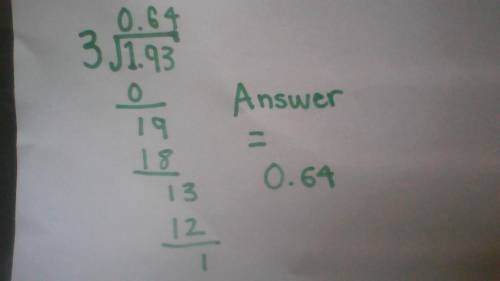 What is 1.92 divided by 3?