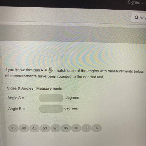 What is the angle of A and B?