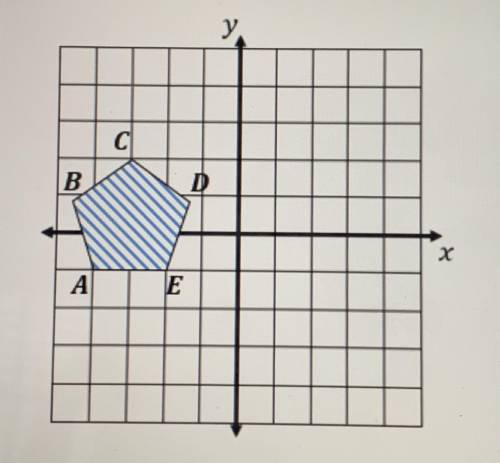 I WILL GIVE BRAINLIEST IMMEDIATELY!!!

Pentagon ABCDE is reflected over the line x=−1, followed by