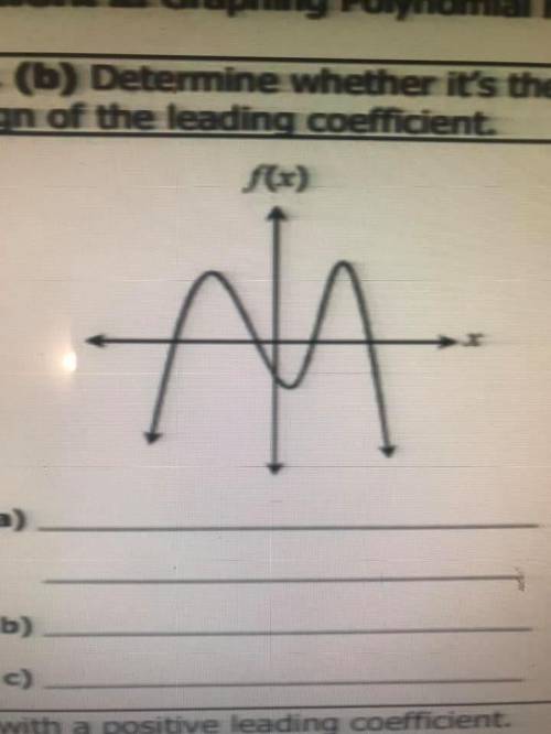 For each graph, (a) Describe the end behavior, (b) Determine whether it's the graph of an even or o