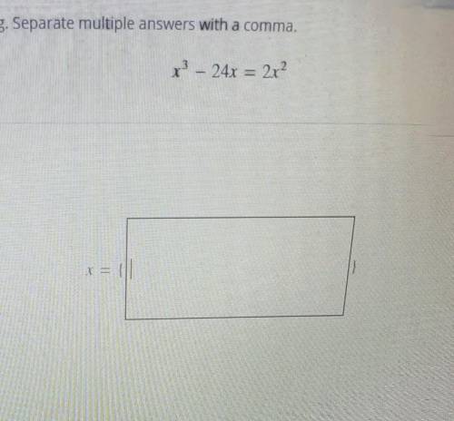 Solve the equation by factoring. Separate multiple answers with a comma​
