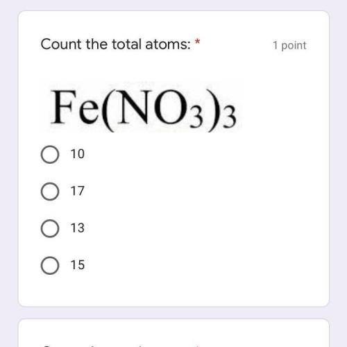 Count the total atoms