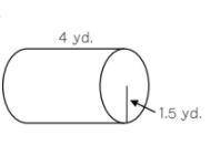 What is the volume of this cylinder?
a 30 yd 
b 6 yd
c 18.84 yd 
d 28.26 yd