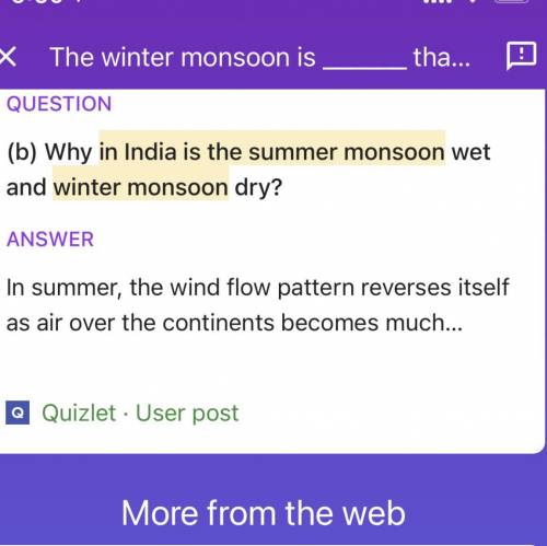 The winter monsoon is  than the summer monsoons in India