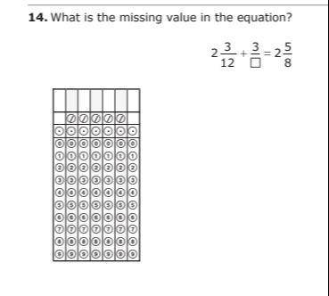 What is the missing value in the equation?