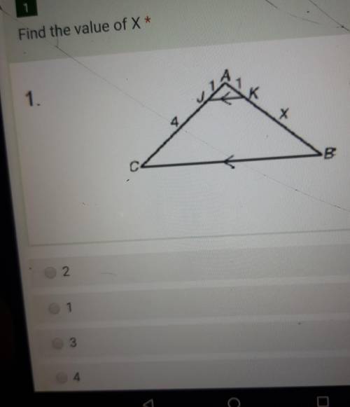 Find the value of x *​