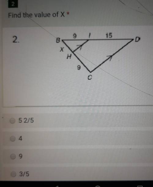 Find the value of x *​