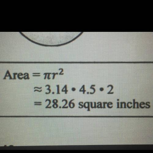 Your friend finds the area of a circle with a diameter of 9 inches. Is your friend correct? Explain