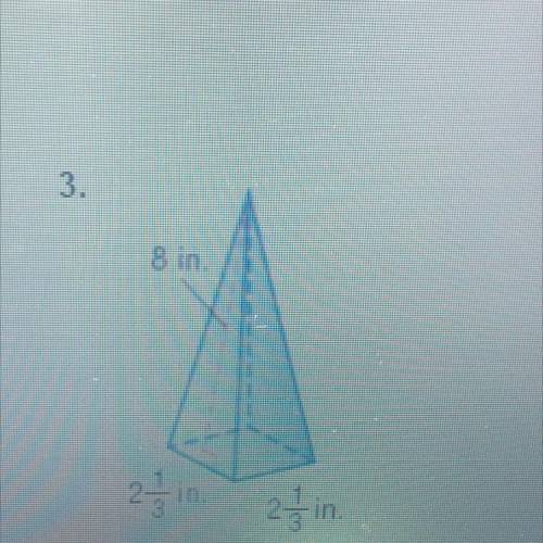 Find the surface area of each pyramid. round to the nearest tenth if necessary