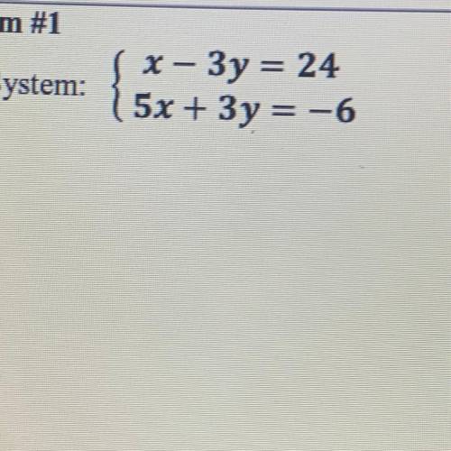 I need help solving this system