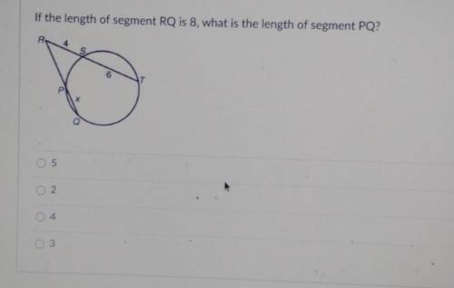 Geomtry question pls help !!!

If the length of segment RQ is 8,what is the length of segment PQ?A