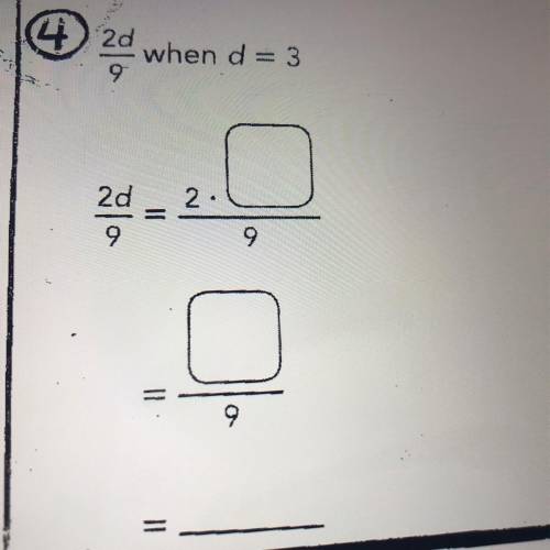 What is 2d/9 and d=3