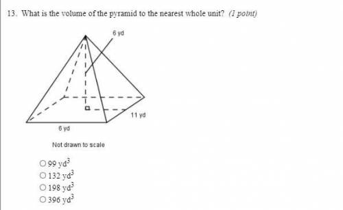 What is the volume of the pyramid to the nearest whole unit?