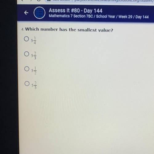4. Which number has the smallest value?
O s
Os
O
Os
w