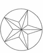 Use a ruler to measure the radius of the circle that surrounds the star below. Which measurement is