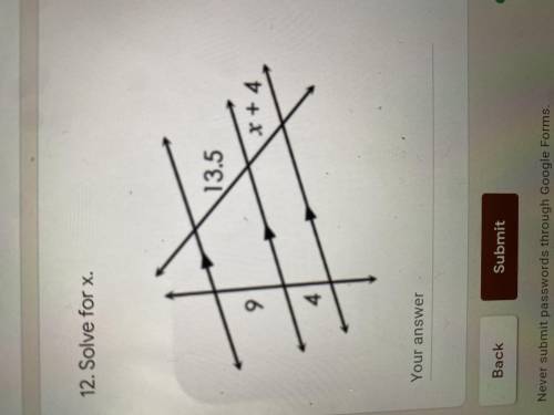 HELP PLEASE I need to solve for X