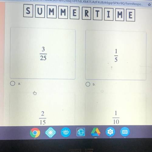 7. Letter tiles that spell SUMMERTIME are placed in a bag. What is the

probability of selecting a