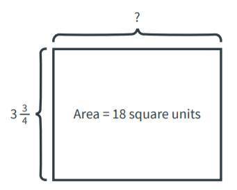 The area of the rectangle below is 18 square units. What is the width of the rectangle? Write and s