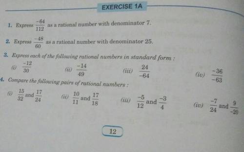 Express -48 by 60 as a rational number with denominator 25 pura Karen​