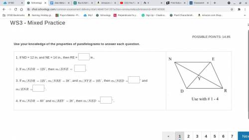 Use your knowledge of the properties of parallelograms to answer each question.