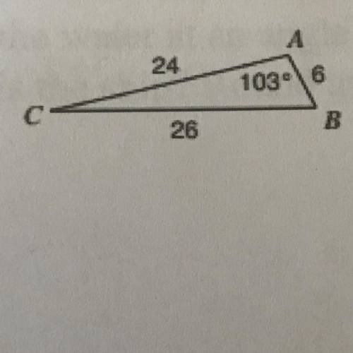 16. Use the Law of Sines to find the measure of angle C.