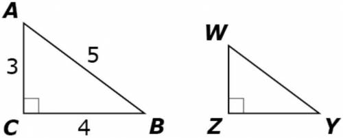 Q1 (pic 1)

Triangle ABC is similar to triangle WYZ.
Select all angles whose cosine equals 35.
Que