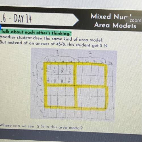 Where can we see 5 5/8 in this
area model?