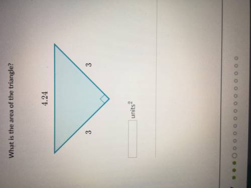 What is the area of the triangle? 
CORRECT ANSWER GETS BRAINLIEST ( pic included )